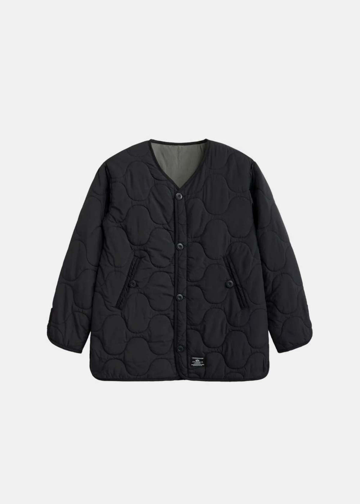 Alpha Industries ALS/92 Mod Reversible Liner Quilted Jacket - Black - Image 1 of 4