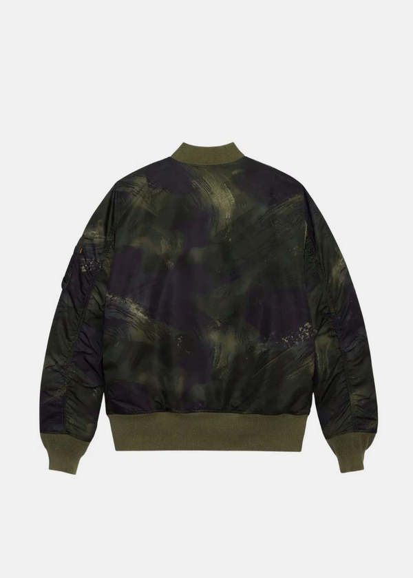 AlphaIndustries MA-1 Camouflage Zip Jacket - Olive Rd Camo