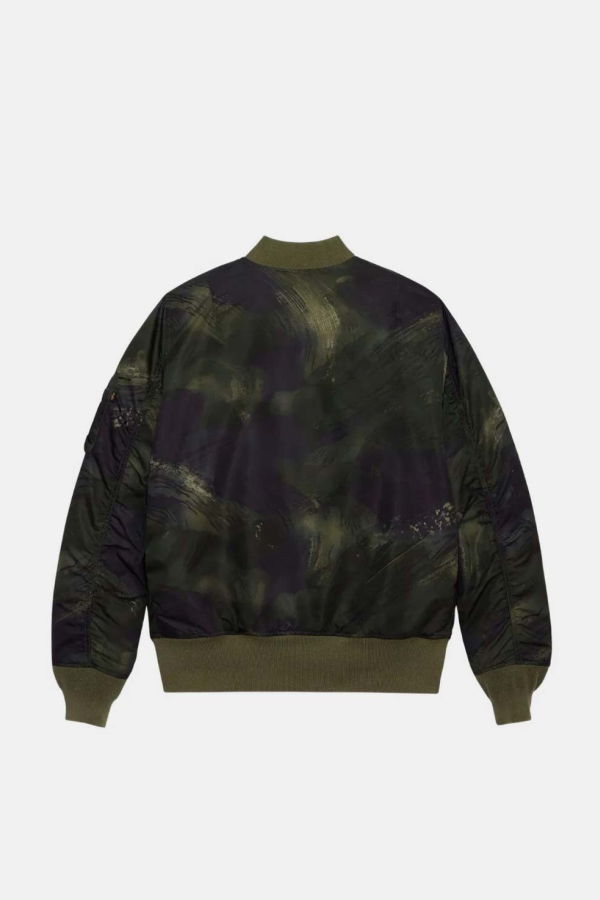 Alpha Industries MA-1 Camouflage Zip Jacket - Olive Rd Camo