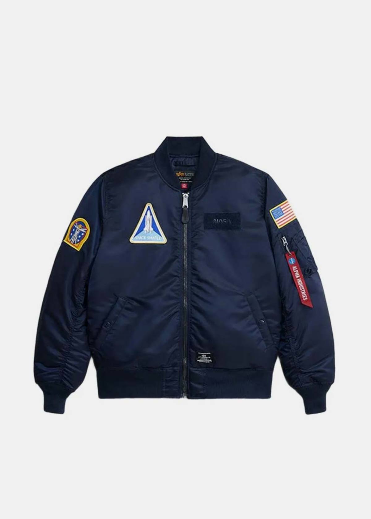 Alpha Industries Ma-1 Nasa-Patched Jacket - Replica Blue - Image 1 of 3