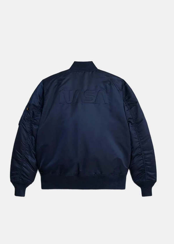 Alpha Industries Ma-1 Nasa-Patched Jacket - Replica Blue