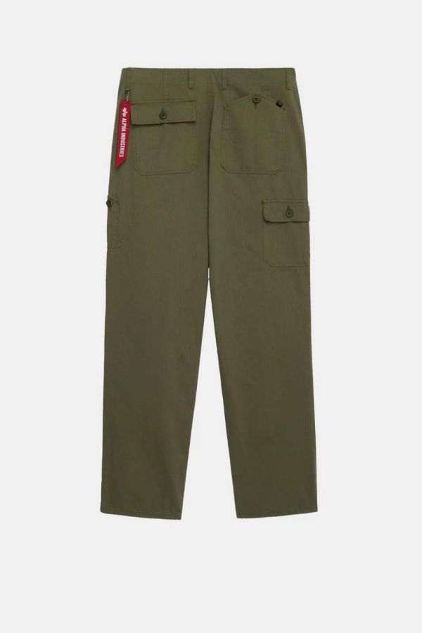 Alpha Industries Olive Green Pocket Trousers - Green