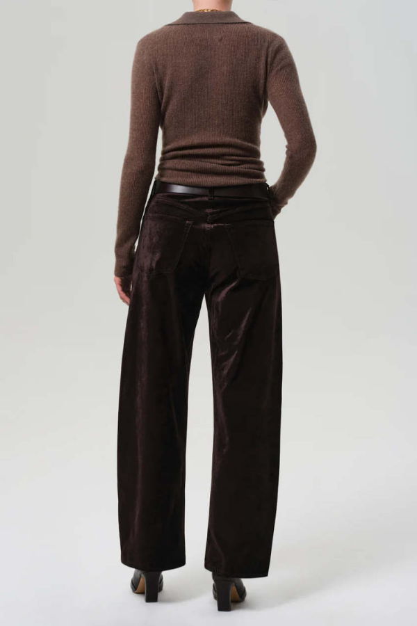 Citizens of Humanity Ayla Baggy Velvet Pant - Espresso