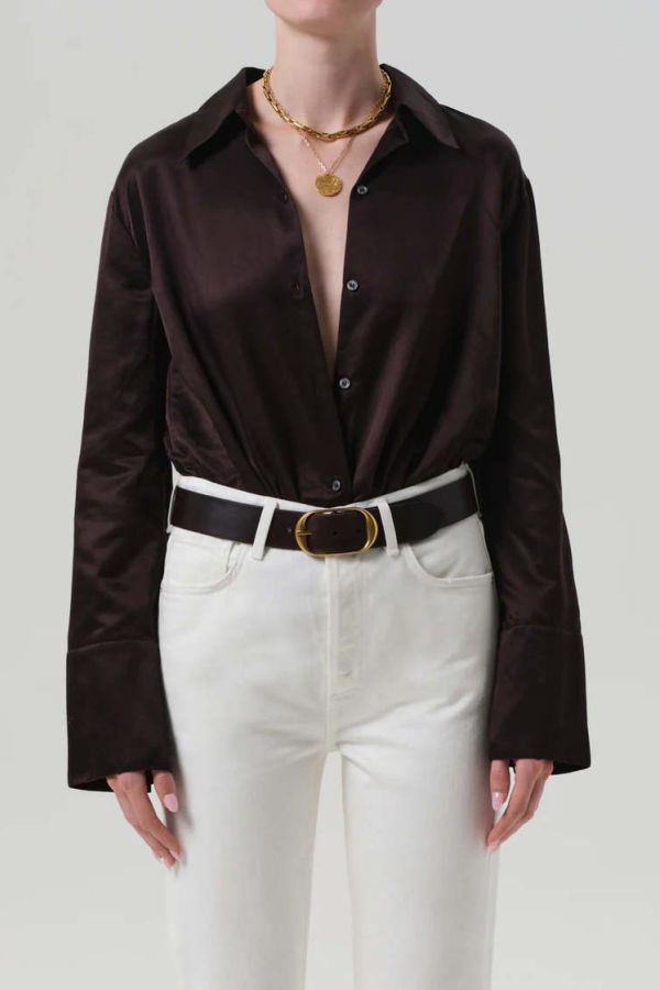 Citizens of Humanity Camila Top - Chocolate Dk Brown