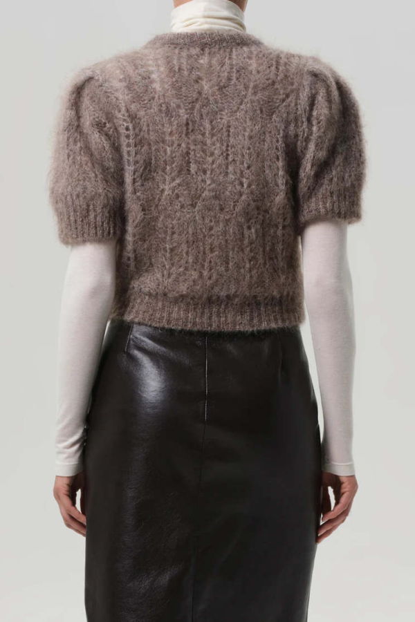 Citizens of Humanity Odette Puff Sleeve Sweater - Mushroom