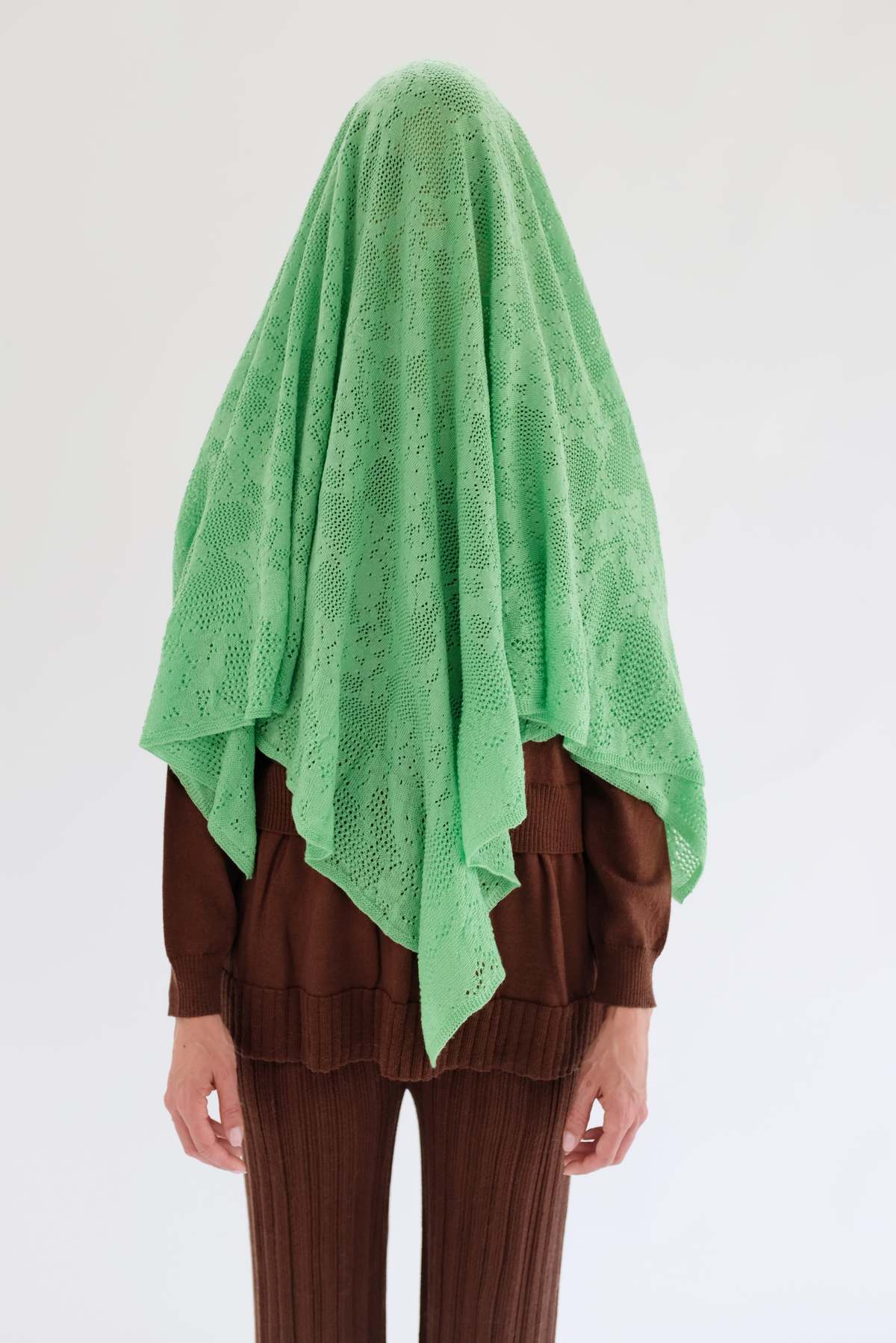 Beklina Merino Knit Lace Scarf - Image 3 of 11