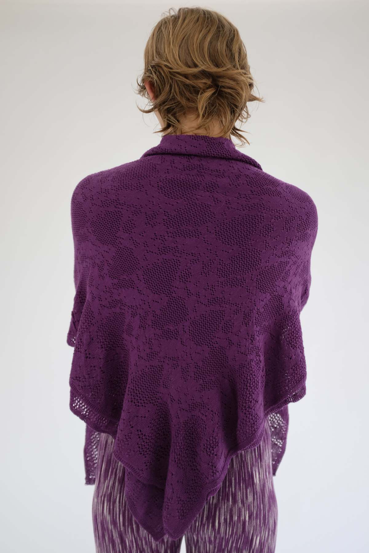 Beklina Merino Knit Lace Scarf - Image 5 of 11