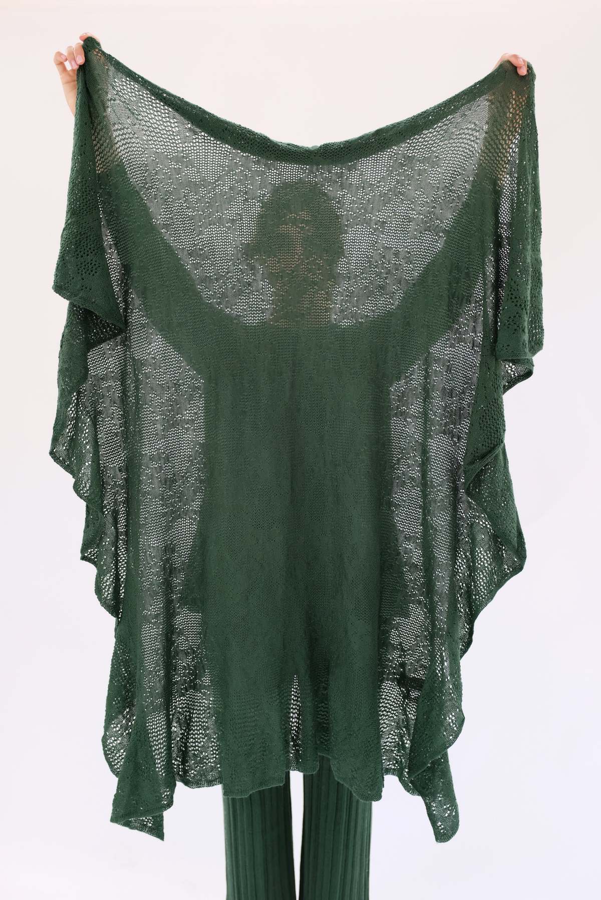 Beklina Merino Knit Lace Scarf - Image 6 of 11