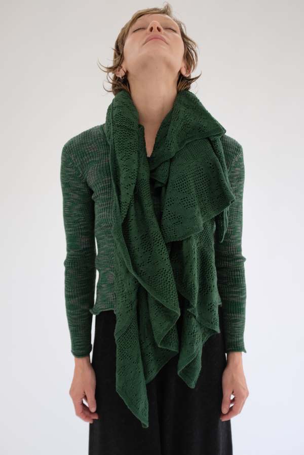 Beklina Merino Knit Lace Scarf