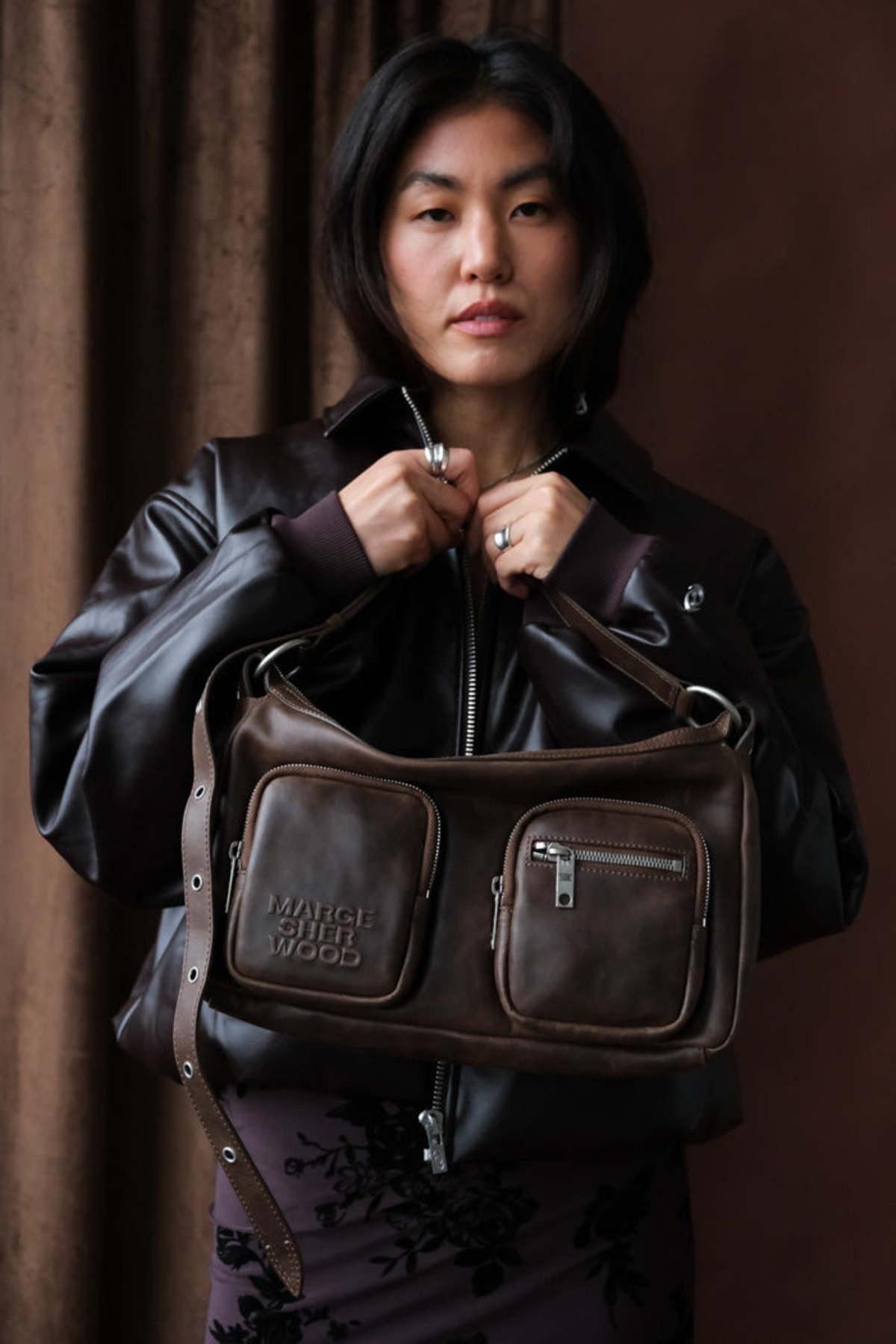Marge Sherwood OUTPOCKET HOBO bag - WASHED BROWN PULLUP | Garmentory