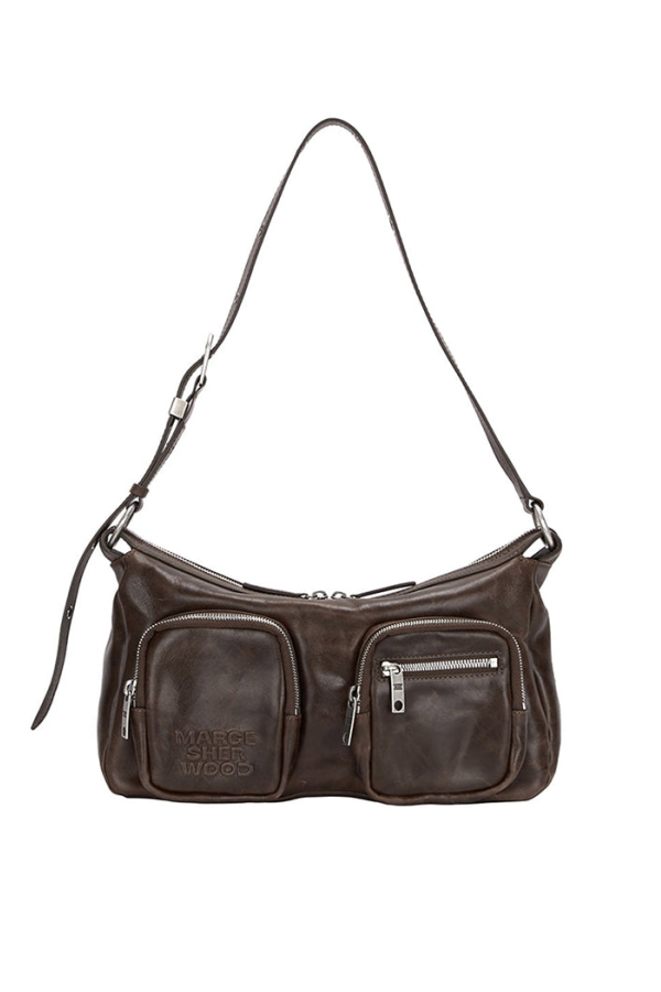 Marge Sherwood OUTPOCKET HOBO bag - WASHED BROWN PULLUP