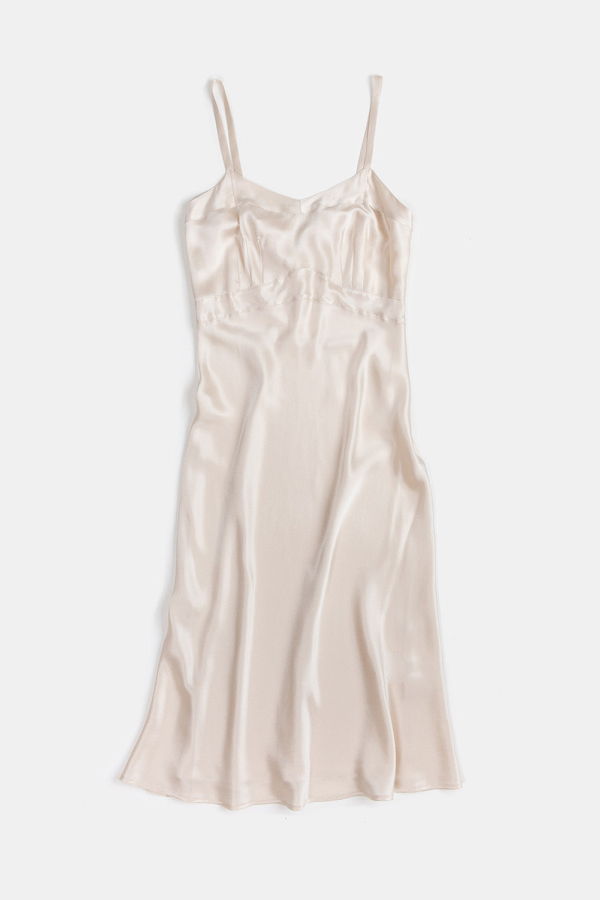 Erica Tanov Long Lola Silk Charmeuse Dress - Alabaster