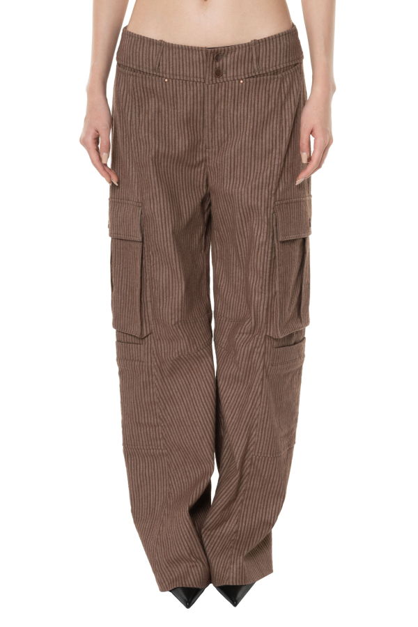 Oude Waag Washed Corduroy Wide-Leg Cargo Pants