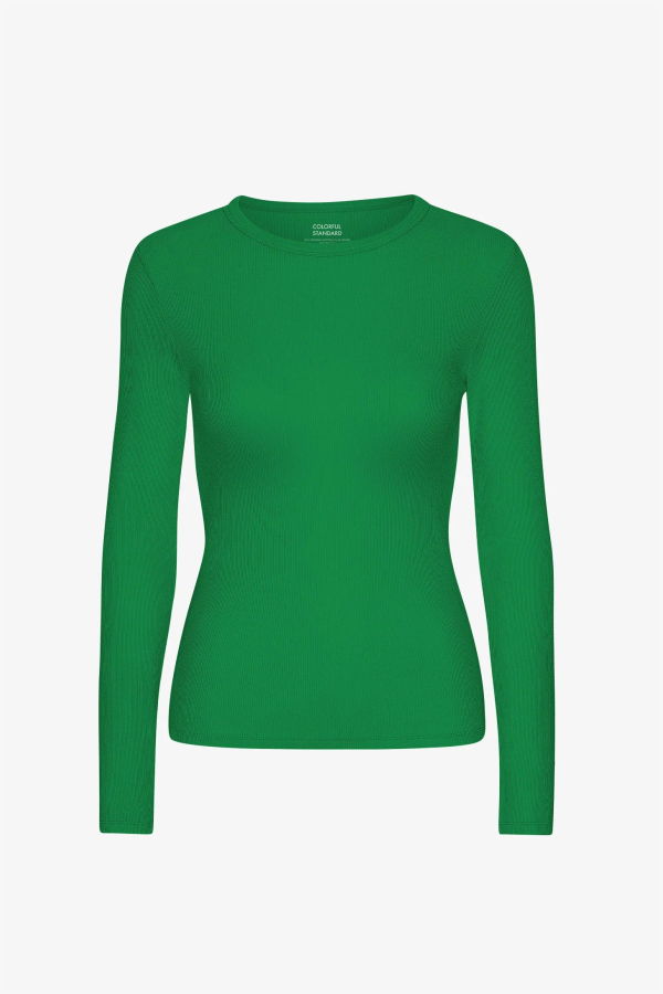 Colorful Standard T-Shirt Rib Long Sleeves - Kelly Green