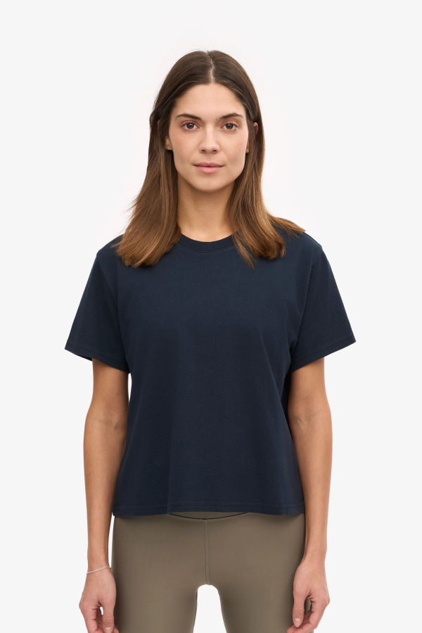 Colorful Standard Boxy Court T-Shirt - Marine
