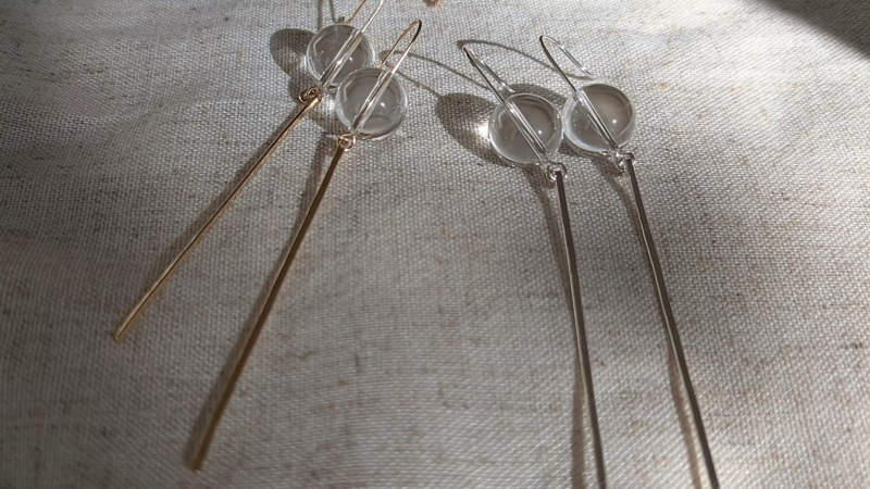 JASPER WILD Boucles Boules de Cristal Earrings