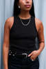 soldout.nyc Cropped Not So Basic Tank - Black - Thumbnail 2