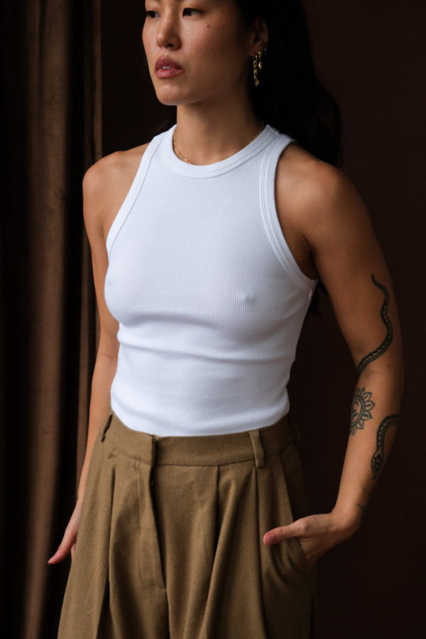 soldout.nyc Not So Basic Tank Top - White