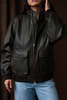 Dunst Stand Collared Leather Blouson Jacket - Dark Brown - Thumbnail 7