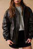 Dunst Stand Collared Leather Blouson Jacket - Dark Brown - Thumbnail 8