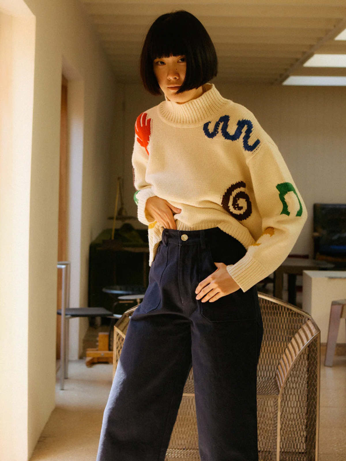 L.F.Markey Carpenter Trousers - Navy - Image 3 of 10