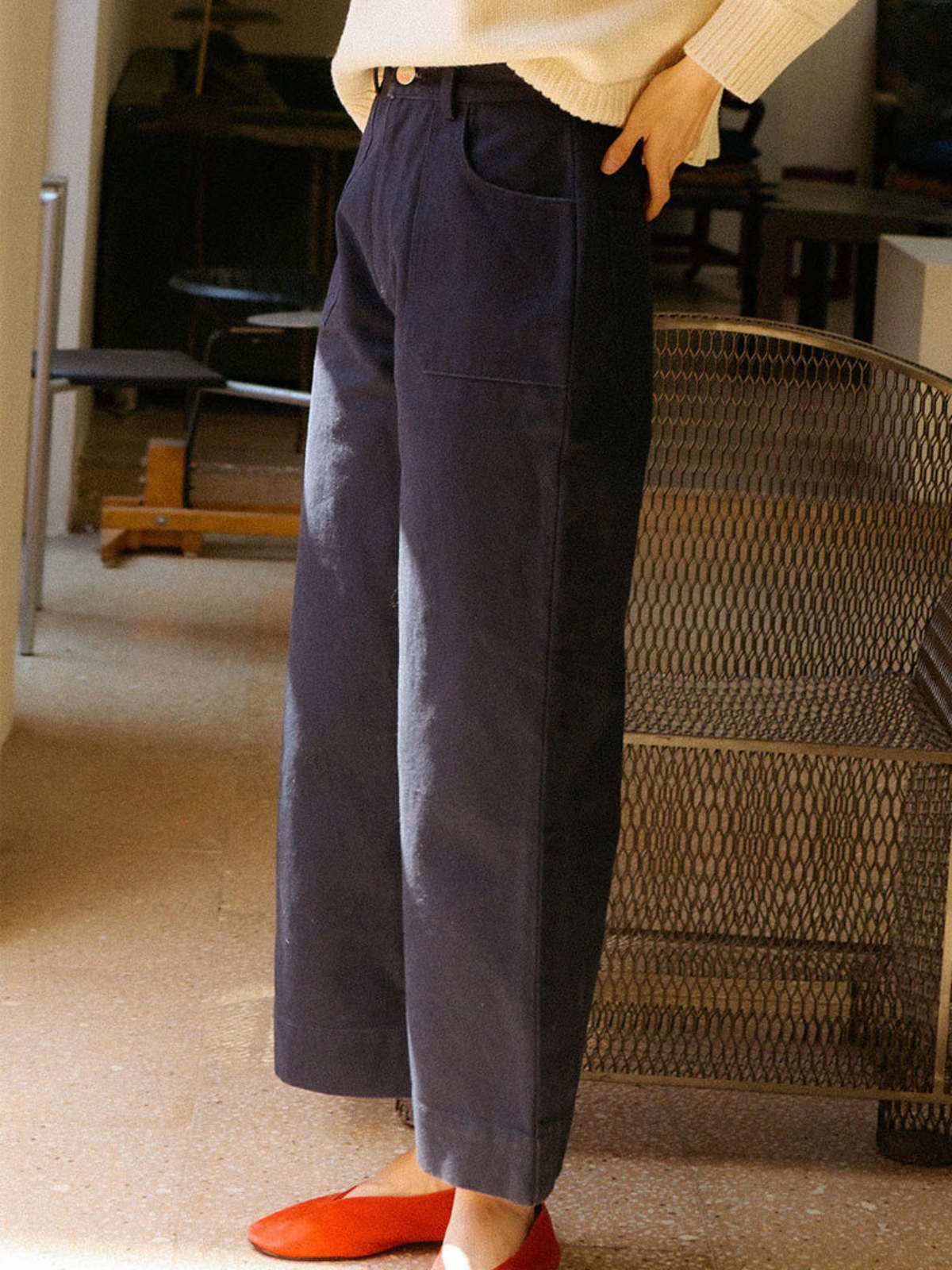L.F.Markey Carpenter Trousers - Navy - Image 5 of 10