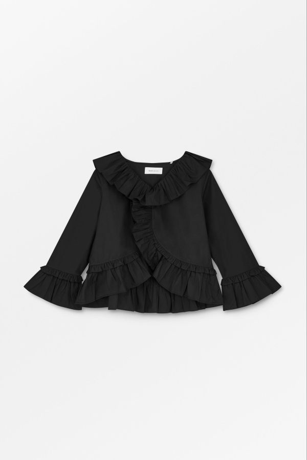 skall studio Rimini Flounce Blouse - Black