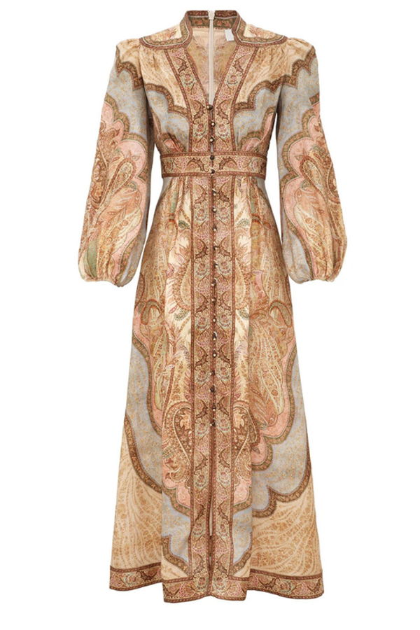 Zimmermann Wanderlust Plunge Midi Dress