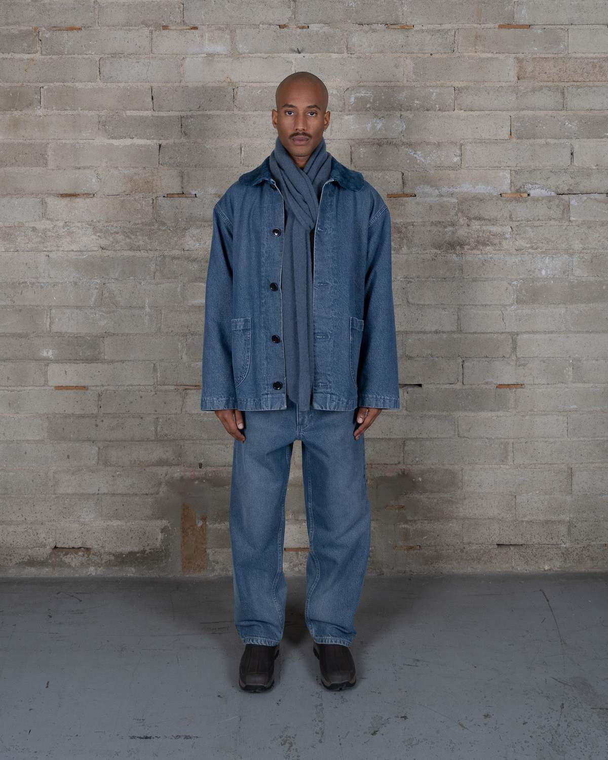 Olderbrother Recycled Cashmere Scarf - French Indigo - Image 2 of 2