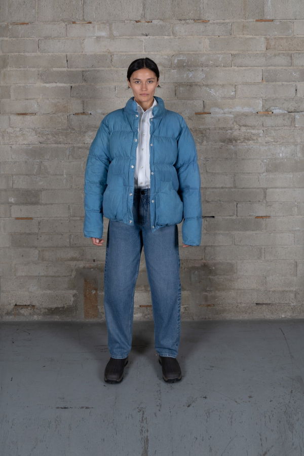 Olderbrother Waxed Puff Coat Micro Stripe Light Coat