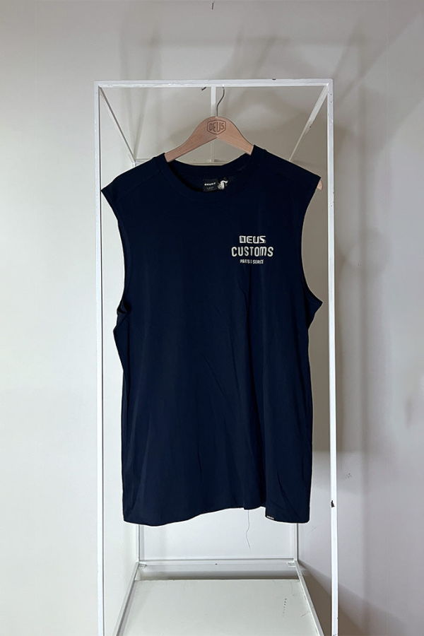 Deus Ex Machina Chrome Muscle Top - Navy