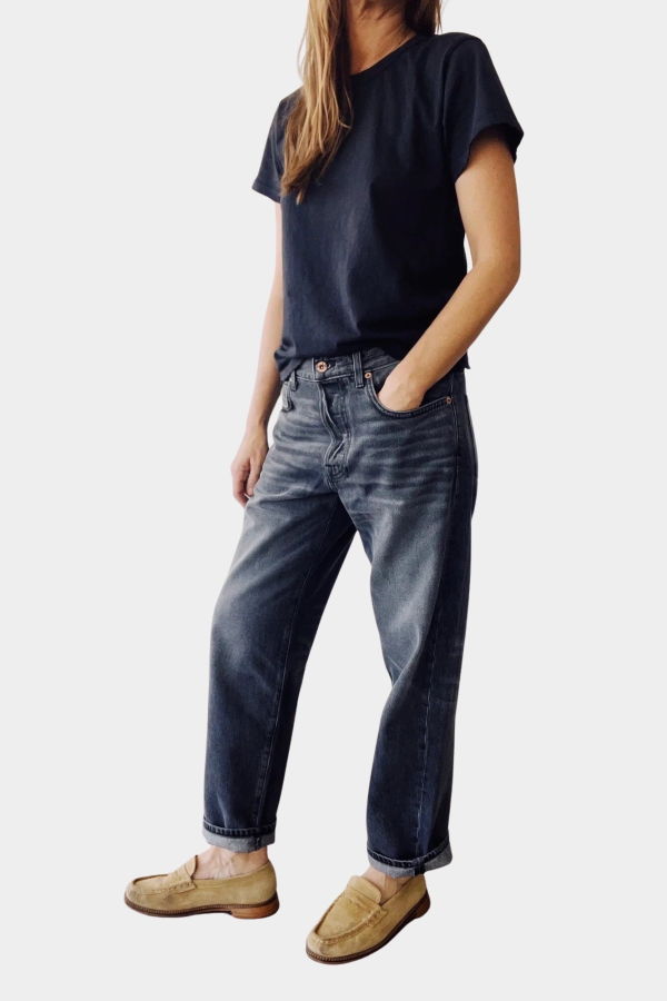 Hey Gang The Loose Crop Jeans - Jett Wash
