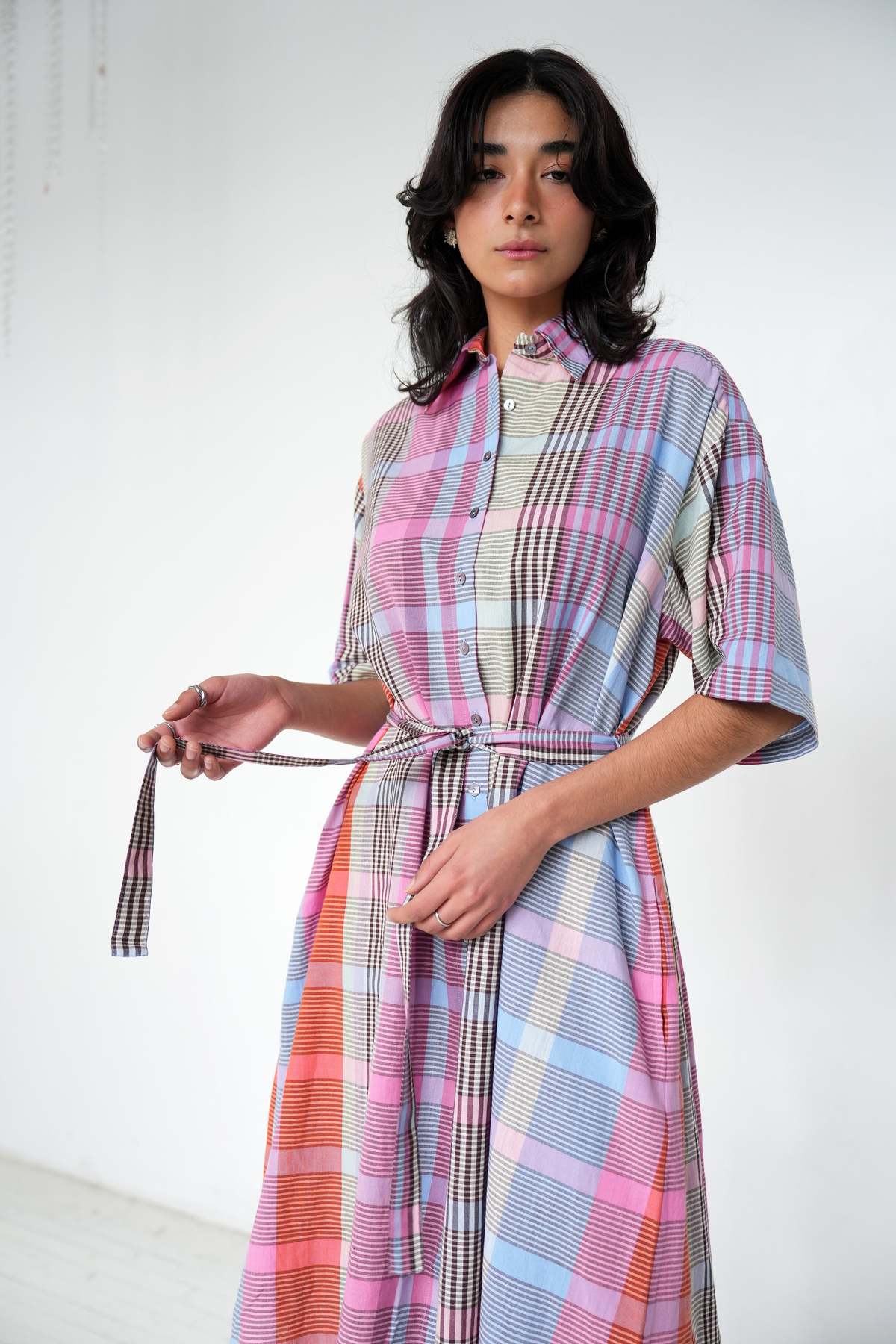 Abacaxi Shani Plaid Shirtdress - Image 2 of 5
