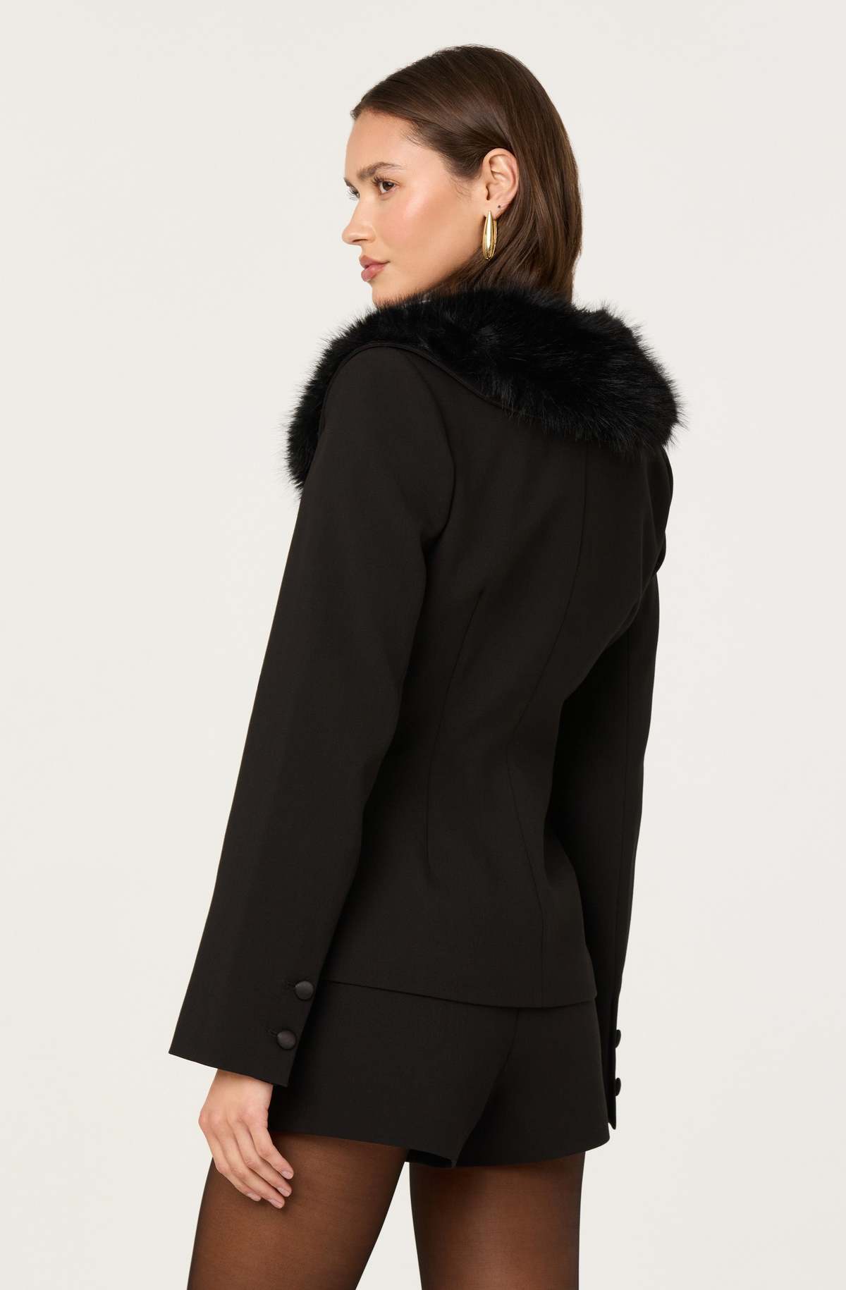 ASTR The Label Stefani Faux Fur Trim Jacket - Image 3 of 6