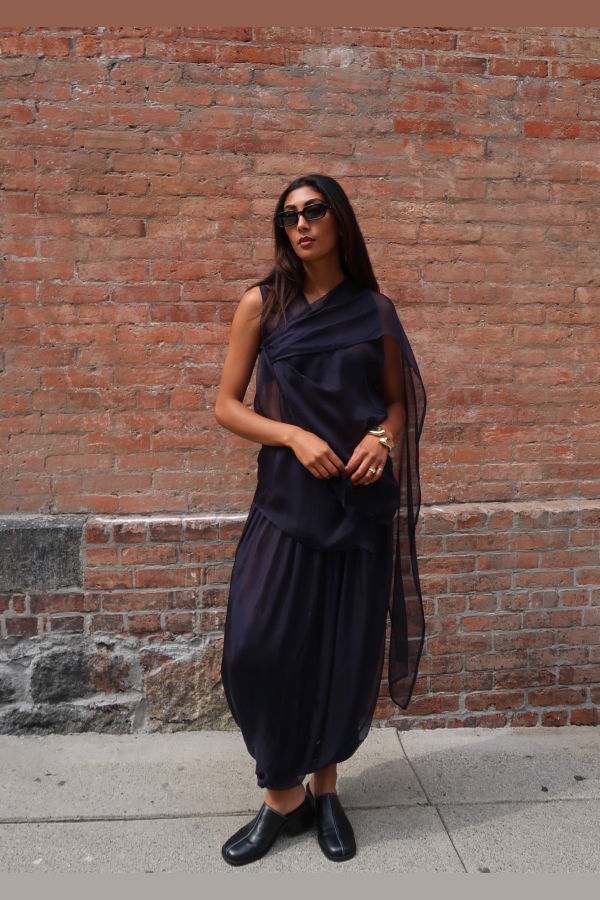 BELLE ANNA Meadow Silk Maxi Skirt