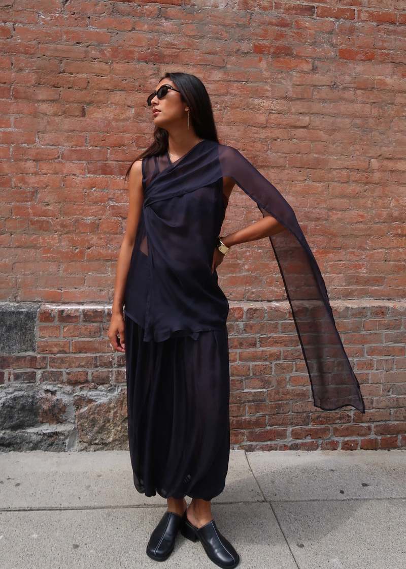 BELLE ANNA Meadow Silk Maxi Skirt