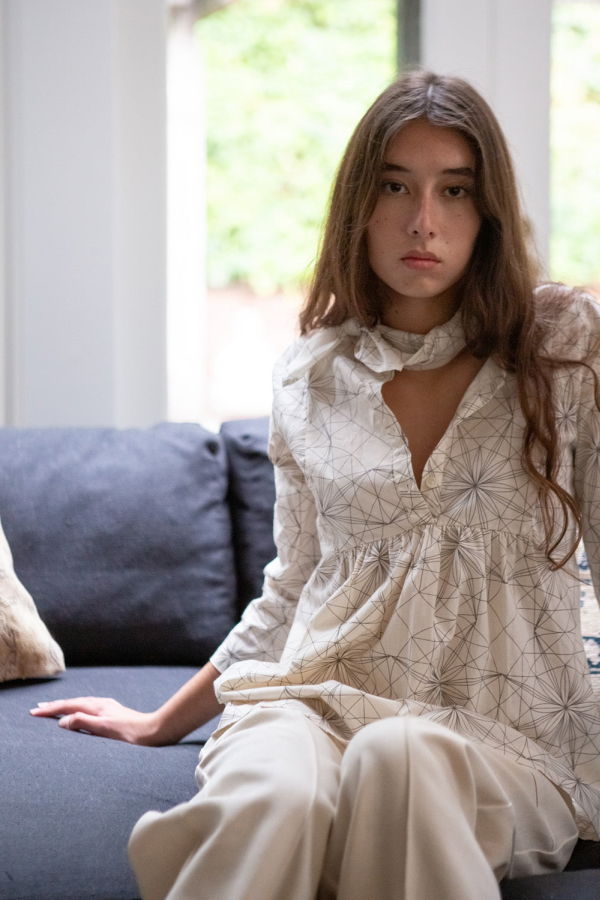 Erica Tanov Lisbet Blouse in Lena Wolff 'Drawn Star' Blouse