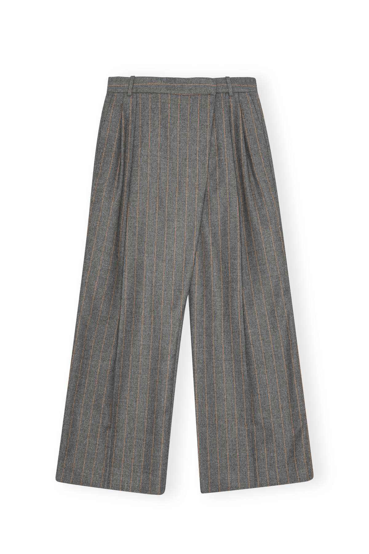 Ganni Cross-over Pants - Pewter - Image 4 of 4
