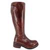 Madison Maison Leather Tall Flat Boot - Brown - Thumbnail 1