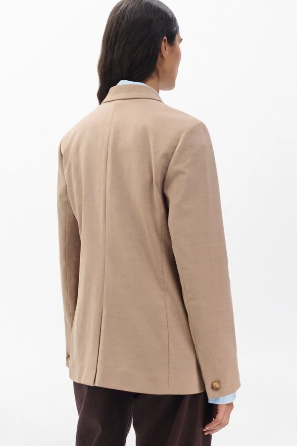 Rag & Bone Jennifer Combo Blazer - Heathered Camel