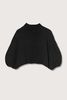 Louiza Babouryan Cashmere Mock Neck Sweater - Black - Thumbnail 1