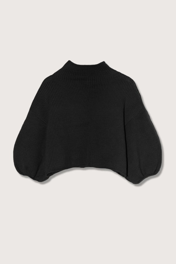 Louiza Babouryan Cashmere Mock Neck Sweater - Black