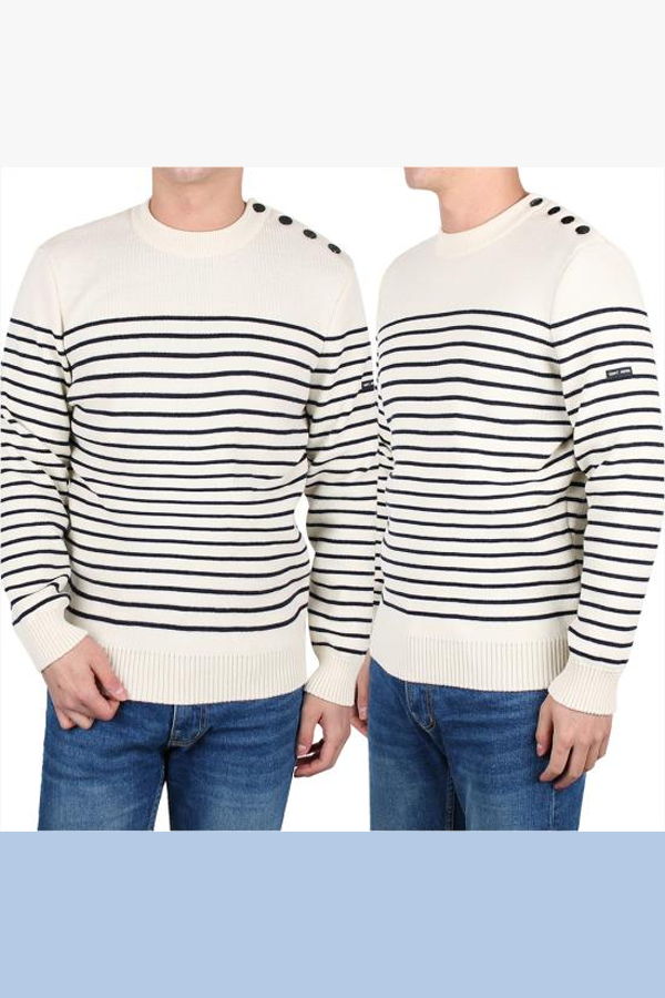 Saint James Sweater - Ecru Marine