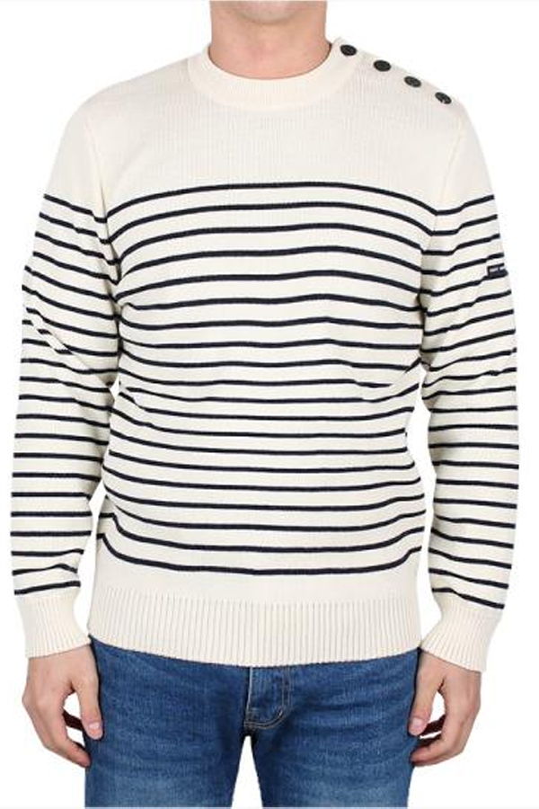 Saint James Sweater - Ecru Marine