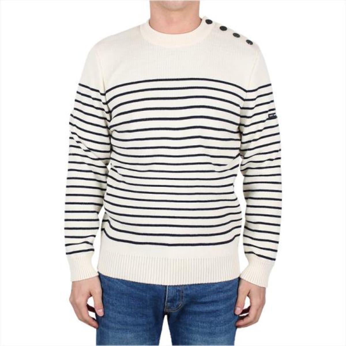 Saint James Sweater - Ecru Marine - Image 2 of 6