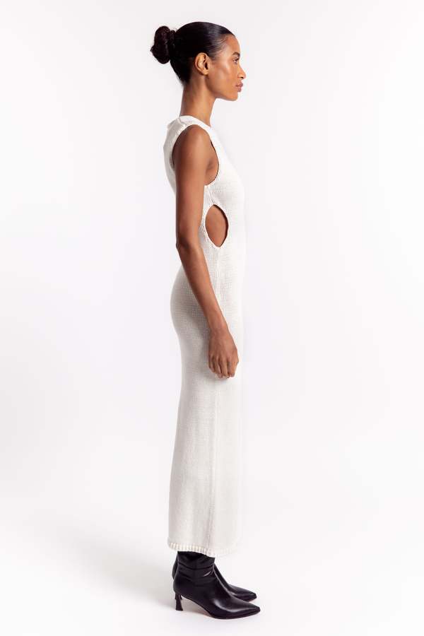 chinese dress ladies St Agni Knit Bodice Asymmetrical Dress
