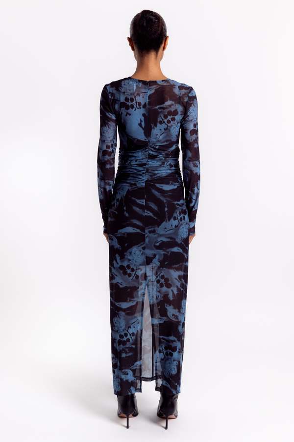 ganni long sleeve dress GANNI Tapestry Floral Shirt Dress (Jadeite), 32