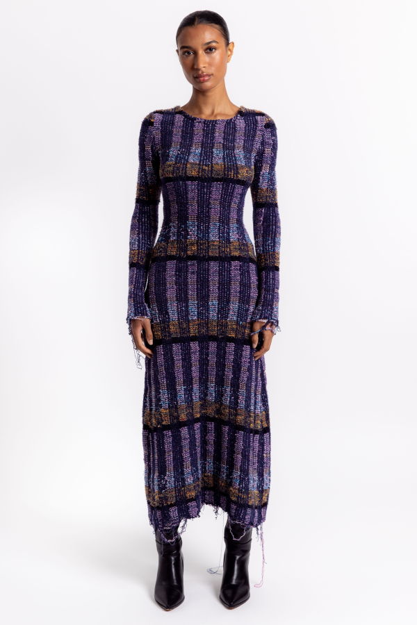 Collina Strada Yuri Dress - Vitelli Purple Plaid