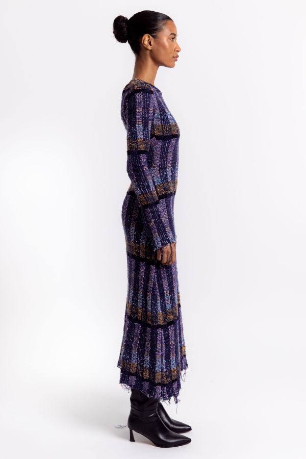 Collina Strada Yuri Dress - Vitelli Purple Plaid