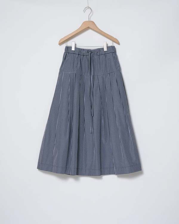 Kas Maria Check Taffeta Pleated Skirt